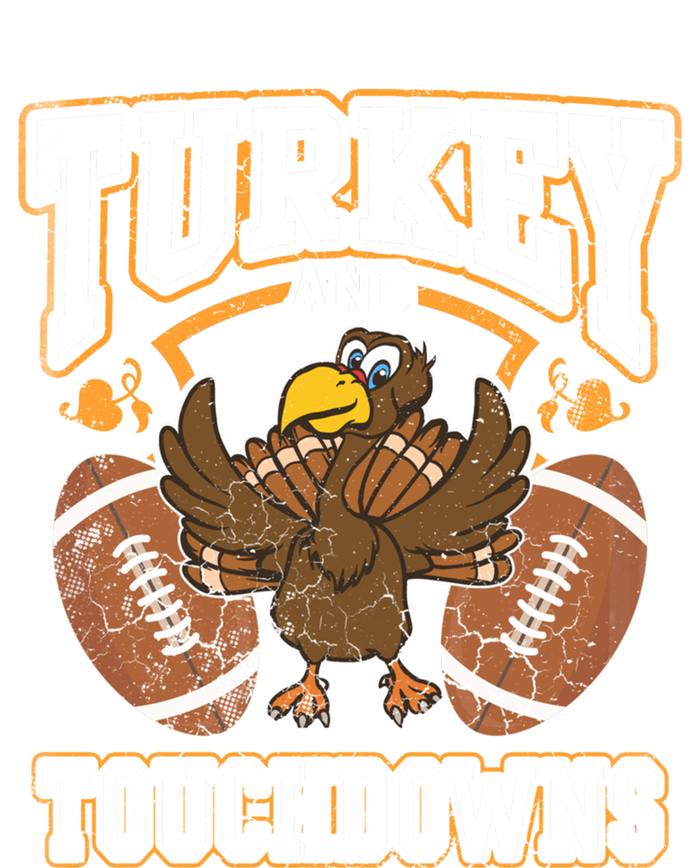 Thanksgiving Turkey And Touchdowns Football Cute Gift Premium Hoodie