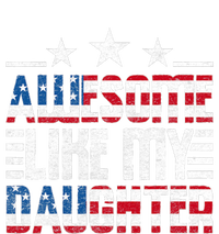 Awesome Like My Daughter FatherS Day From Daughter Usa Flag Women's Crop Top Tee