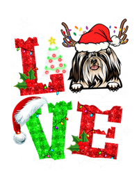 Love Shih Tzu Christmas Tree Lights Dog Lover Santa Hat Xmas Gift T-Shirt