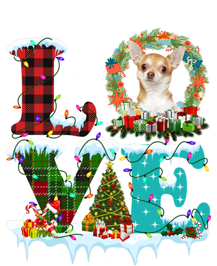 Love Xmas Chihuahua Christmas Lights Santa Reindeer Dog Gift T-Shirt