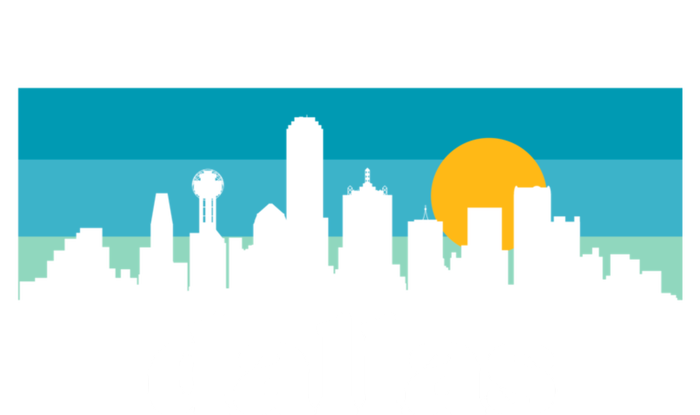 Dallas Texas Retro Sunset Skyline T-Shirt