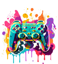 Video Game Controller Paint Splatter Colorful 90S Gaming Great Gift Coaster