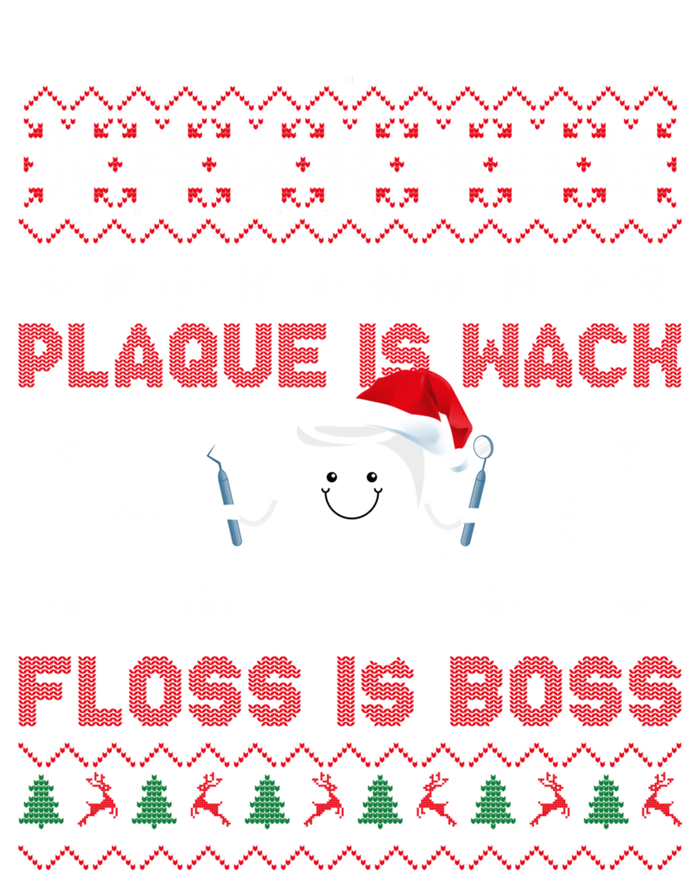 Dentist Plaque Wack Floss Is Boss Ugly Christmas Cool Gift Toddler Sweatshirt