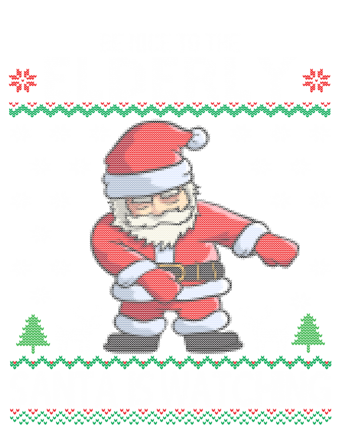 Elderly Santa Is Watching Grandma Grandpa Ugly Christmas Cute Gift Toddler Hoodie