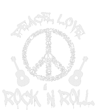 Funny RockN Roll Gift Peace Love And Rock And Roll Tote Bag