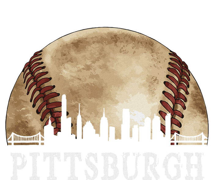 Pittsburgh Skyline City Vintage Baseball Lover T-Shirt