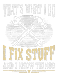 Funny Dad Graphic Vintage I Fix Stuff And I Know Things T-Shirt