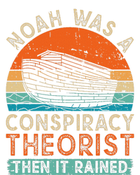 Noah Was A Conspiracy Theorist Then It Rained Vintage Retro Women's Crop Top Tee