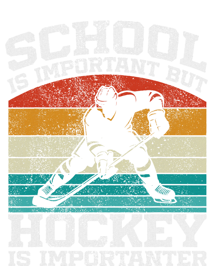 School Is Important But Hockey Is Importanter Drawstring Bag