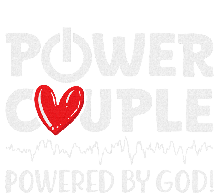 Power Couple Christian Couples Matching Valentines Day Pom Pom 12in Knit Beanie