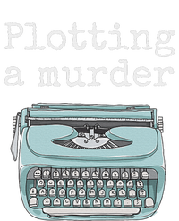 Funny Author Writer Gift Plotting A Murder Cropped Pullover Crew