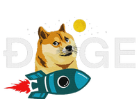 Dogecoin Rocket  Funny Doge To The Moon Cryptocurrency T-Shirt