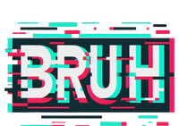 Glitch Aesthetic Gamer Bruh Meme Funny Saying T-Shirt