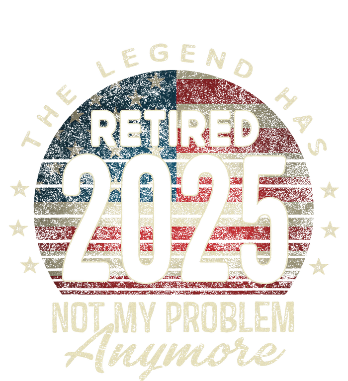 Retirement 2025 Retired Not My Problem Anymore American Flag High Crown Mesh Back Trucker Hat