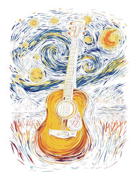 Starry Night Inspired Acoustic Guitar Pajama Set