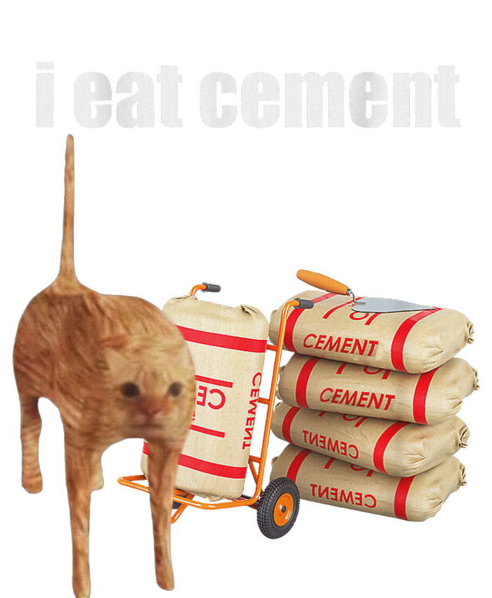 I Eat Cement Cursed Cat Funny Oddly Specific Dank Meme T-Shirt