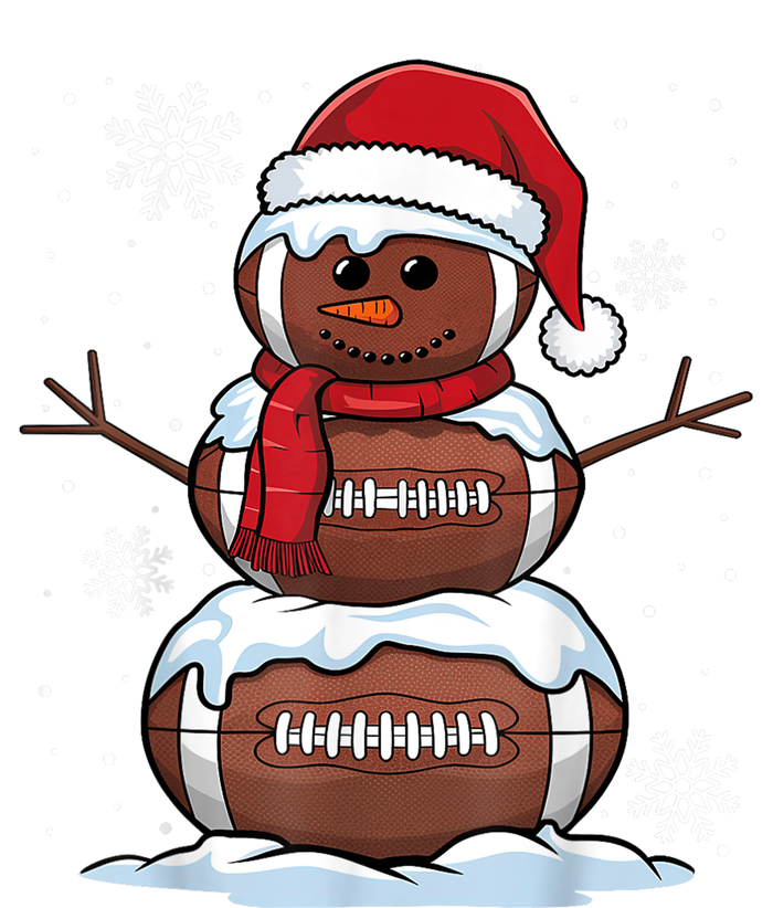 Merry Christmas Football Snowman Holiday Sports Xmas Pajamas T-Shirt