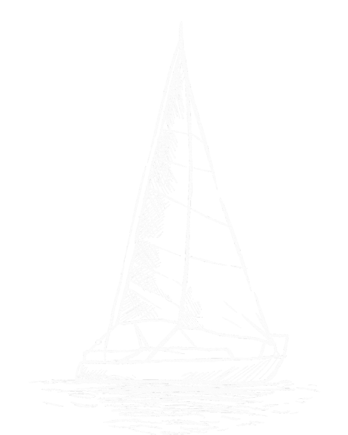 Sailor Boating Anchor Simple Line Drawing Sailboat Sailing T-Shirt