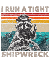 I Run A Ight Shipwreck Funny Raccoon Captain Vintage Tall T-Shirt