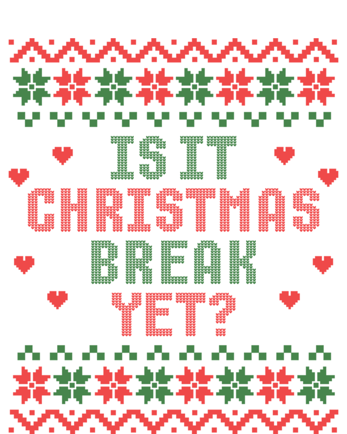 Is It Christmas Break Yet Funny Christmas Teacher Xmas Tree Gift Doggie Tank