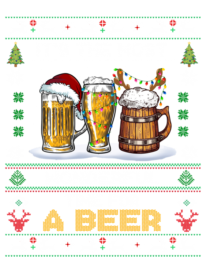 It Is The Most Wonderful Time Beer Ugly Xmas Gift Ladies Long Sleeve Shirt