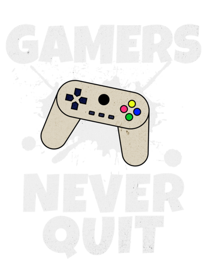 Gamers Do Not Quit Gaming Funny Video Gamer Cool Graphic Gift Women's V-Neck T-Shirt