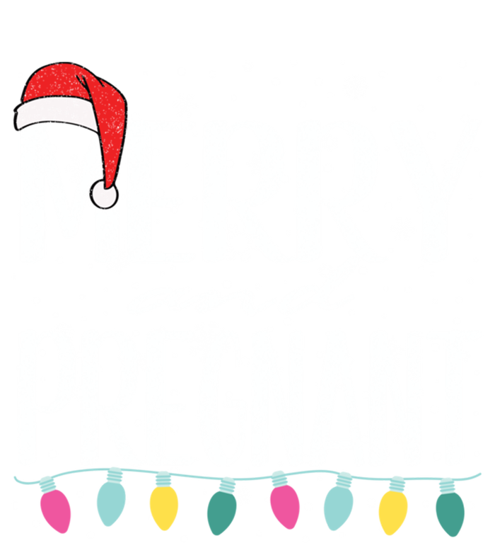 Merry And Pregnant Santa Hat Christmas Pregnant Announcet Cool Gift T-Shirt