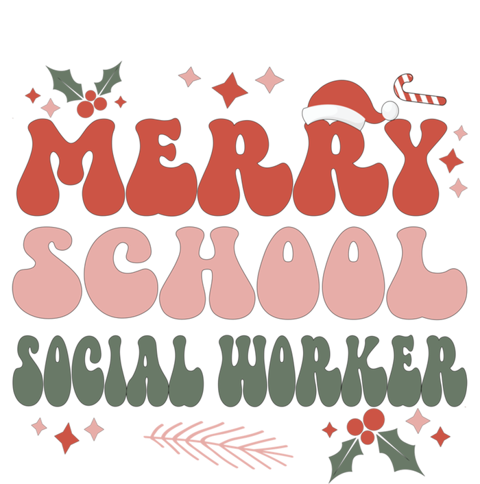 Merry School Social Worker Christmas Social Worker Xmas Gift T-Shirt