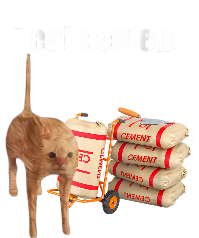 I Eat Cement Cursed Cat Funny Oddly Specific Dank Meme T-Shirt