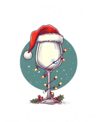 Merry Winemas Christmas Wine Glass Santa Claus Hat Funny Gift T-Shirt