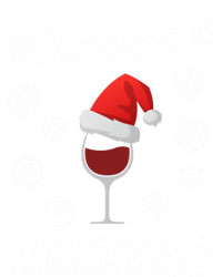 Merry Winemas Funny Christmas Wine Lover Santa Hat Xmas Snow Gift T-Shirt