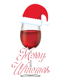 Red Wine Glass With Santa Claus Hat Merry Winemas Christmas Gift T-Shirt