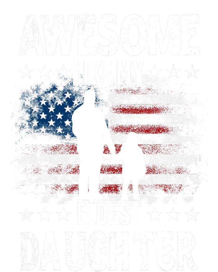 Awesome Like My Eldest Daughter Retro Usa Flag Fathers Day Flat Bill Trucker Hat