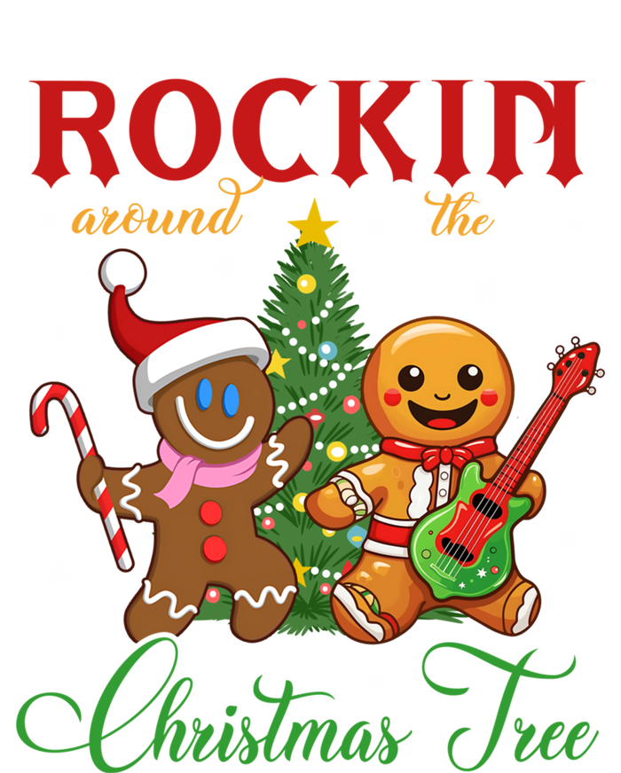 Rocking Around The Christmas Tree Gingerbread Rock And Roll Cute Gift T-Shirt