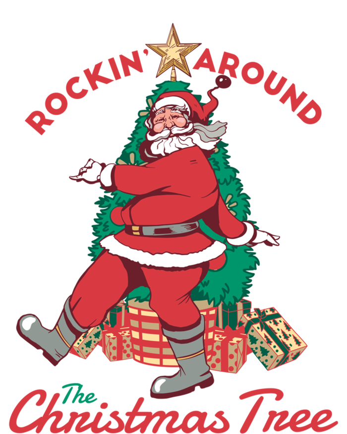 Rockin Around The Christmas Tree Vintage Christmas Gift Women's Racerback Tank