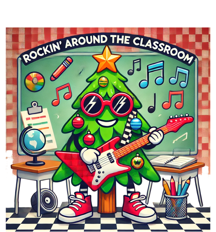 Rockin Around The Classroom Fun Christmas Tree For Teachers Gift T-Shirt