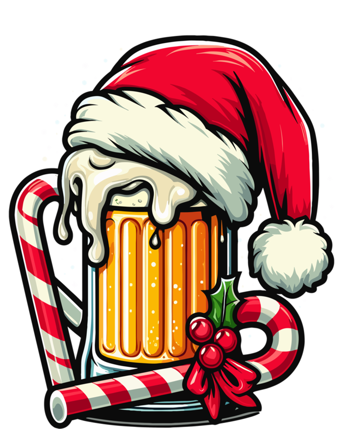 Santa Beer Mug Christmas Cheer Holiday Lovers Funny Gift T-Shirt