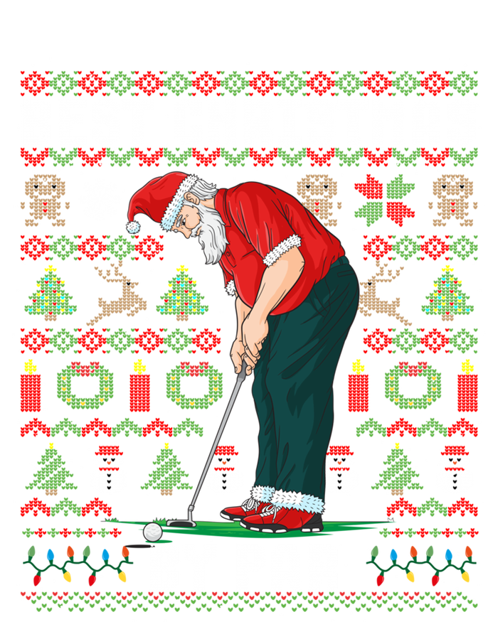 Ugly Christmas Golf Santa Claus Pun Gift Ladies Long Sleeve Shirt