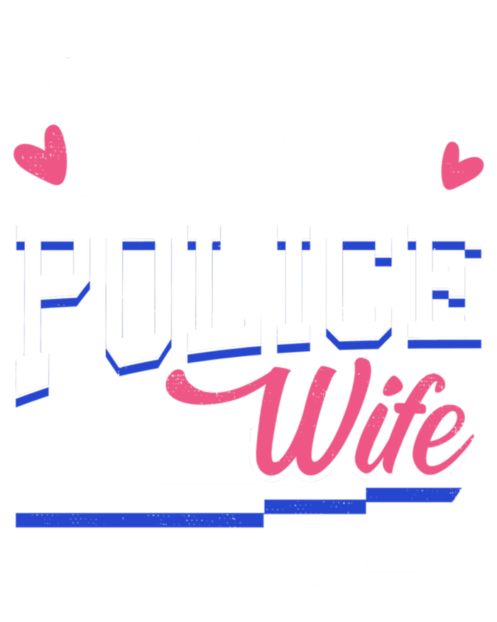 Blue Line Heart Design Wife Of Police Proud Usa Meaningful Gift T-Shirt