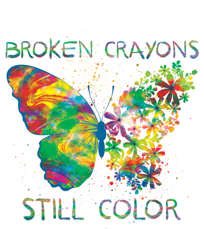 Broken Crayons Still Colors Tal Health Awareness Great Gift Women's V-Neck T-Shirt