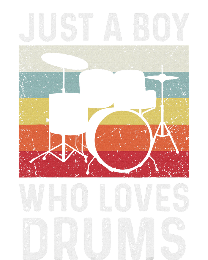 Drummer Drum Just A Boy Who Loves Drums Kit Drumming Flexfit Unipanel Trucker Cap