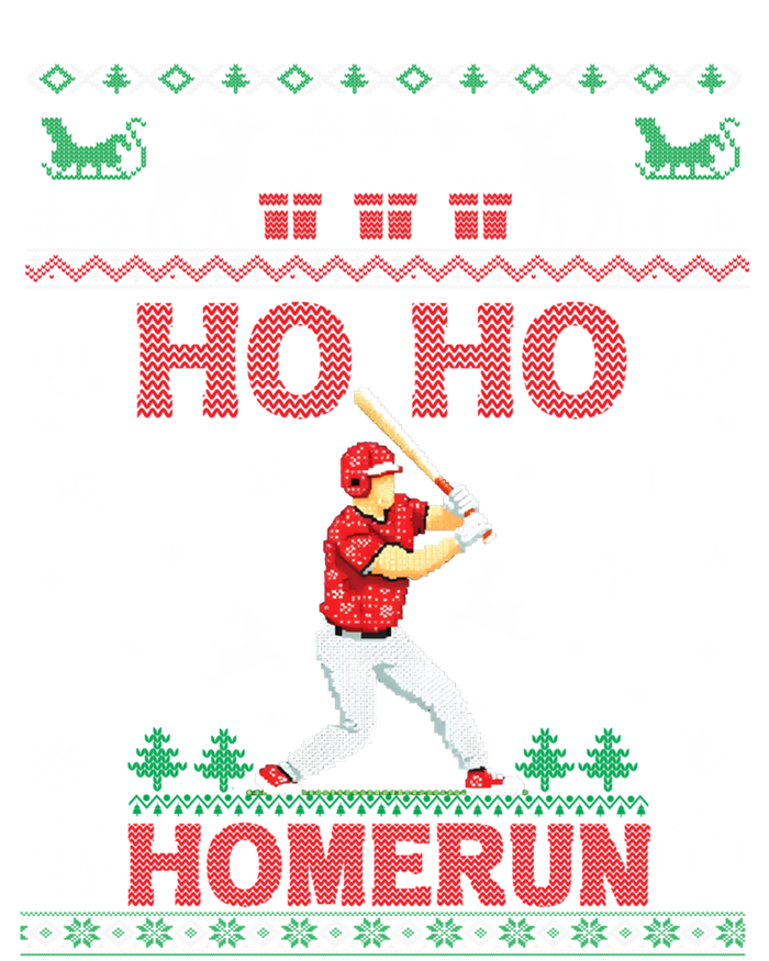 Ho Ho Homerun Baseball Player Ugly Christmas Hitter Funny Gift T-Shirt