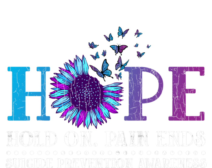 Hope Hold On Pain Ends Suicide Prevention Awareness Graphic Cool Gift Women's Flannel Pajama Set