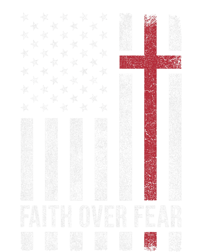 Christian Us Usa Flag American Christ Faith Over Fear Cross T-Shirt