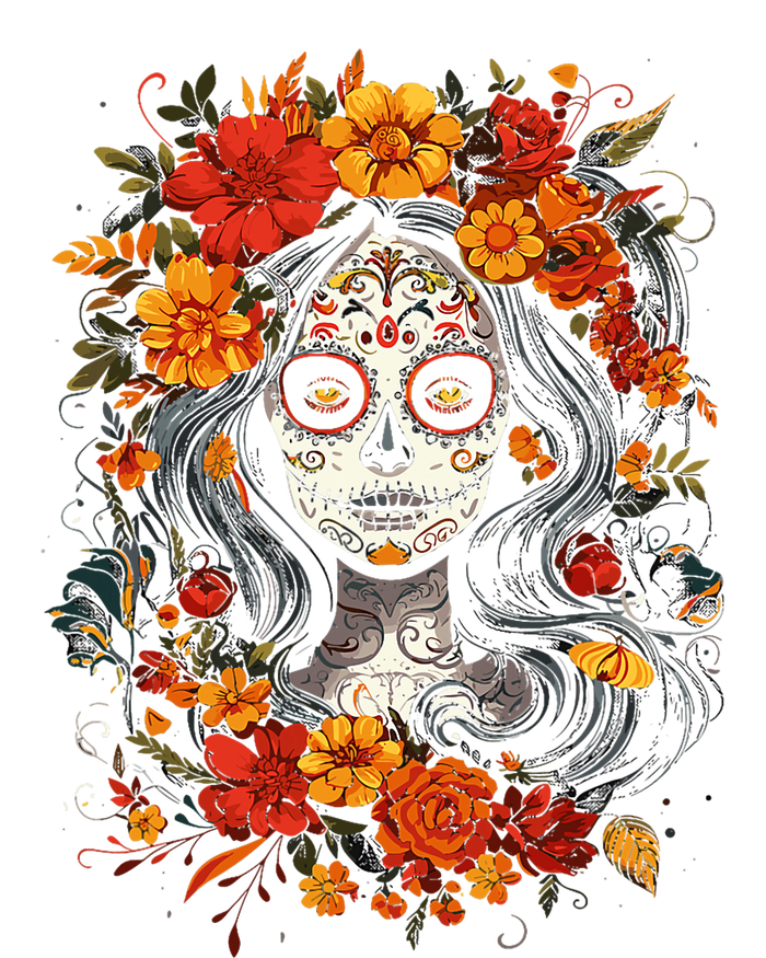 De Los Muertos La Catrina Day Of The Dead Sugar Skull T-Shirt