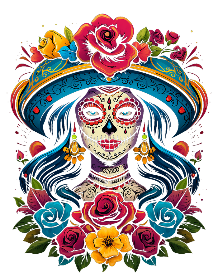 De Los Muertos La Catrina Sugar Skull Women Day Of The Dead T-Shirt