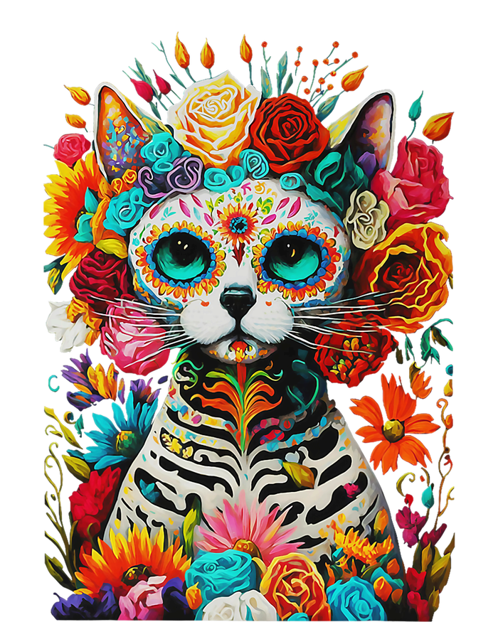 Sugar Skull Cat De Los Muertos La Catrina Day Of The Dead Mousepad