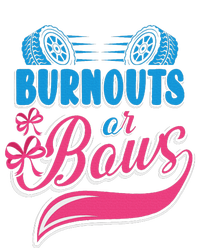 Burnouts Or Bows Gender Reveal Baby Party Announcement T-Shirt