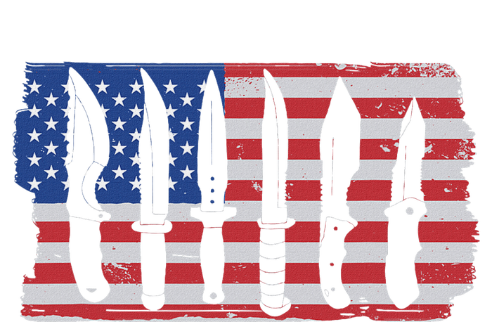 American Flag Different Kinds Of Knife Knife Collector T-Shirt