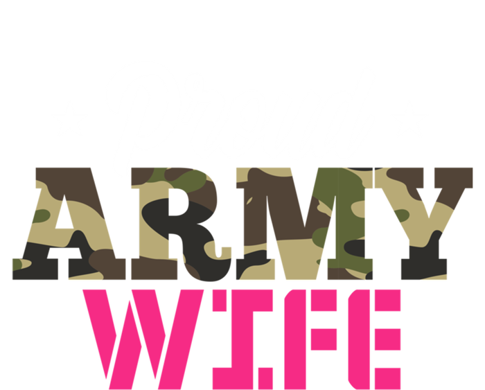 Proud Army Wife Camo Military Spouse Gift Sustainable Beanie